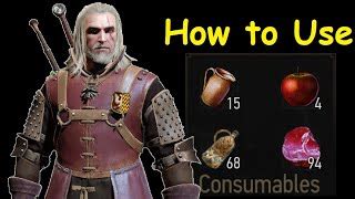 how to use items in pockets witcher 3